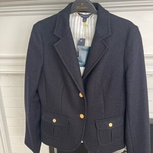 NWT Brooks Brothers 346 Navy wool Blazer with Gold Buttons size 4 - classic !